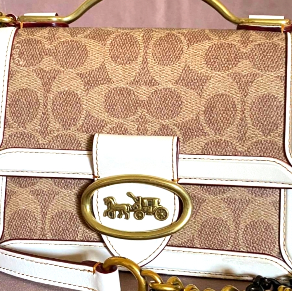 Designer COACH Riley 18 top handle